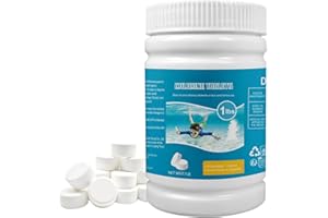 MAFHVV 1lbs Chlortabletten für Pool,Chlor Tabs Pool Multifunktionale Pool-Reinigungstabletten Einzel 1Inches Chlortabletten Zubehör Reinigung(23pc x 23g)