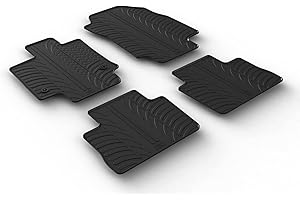 Gledring Alfombrillas de Goma Compatible con Toyota RAV4 Hybrid 2019- & Suzuki Across Hybrid 2020- (Perfil T 4-Partes + Clips de Montaje)