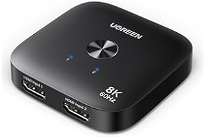 ‎UGREEN UGREEN HDMI Switch 2 In 1 Out 8K60Hz 4K240Hz/120Hz Przełącznik do PC/Laptop/PC5/PS5/Switch/Xbox/DVD itp.