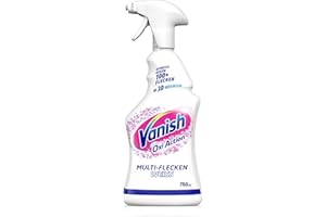 ‎VANISH Vanish Oxi Action Multi-Flecken-Vorwaschspray – Wirksam gegen alle Arten von Flecken – Für die Vorbehandlung weißer Wäsche – 1 x 750 ml