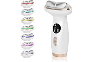 MAPILLE EMS Gua Sha, Gesichtsmassagegerät Gegen Falten, Gua Sha Elektrisch mit 7 Modi, Anti-Falten Schönheit Gerät mit Wärme Kalt Vibrations, 7 Farben EMS Face Yoga, für Hautpflege, Verbesserung