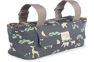 Walking Mum. Bolso organizador Baobab. Bolsa de maternidad para silla de paseo. Asas cortas para fijar al carro. Color Antracita. Medidas 31X17X12 cm.