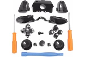 PERFECT PART Bumpers Triggers Buttons DPad LB RB LT RT Buttons & T6 T8 Screwdrivers & Crowbar For Xbox One Elite Controller 3.5mm (Black)