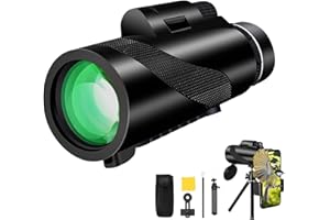 Mindu 12x50 HD Monokular Fernglas für Erwachsene mit Stativ & Smartphone-Halterung – BAK-4 Prisma, FMC-Objektiv, Einhand-Fokus – Monokular Zoom Fernglas für Vogelbeobachtung, Jagd, Wandern & Outdoor