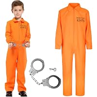 Sträflings-Kostüm Für Kinder – Schwarz-weiß, Größe 122/134 (7-9 Jahre), Inkl. Hose, Oberteil, Mütze
