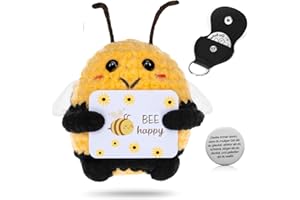 Syhdfxknp Pocket Hug Biene Glücksbringer Emotional Support Positive Bee Glück Biene Positive Geschenke mit ‘BEE Happy’ Karte Gute Besserung Geschenke Danke Geschenk Partner Geschenk