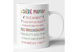 Lalasol Mug Future Maman Bébé – Tasse Cadeau Pour Future Maman Enceinte Naissance – Idée Cadeau Fête des Mères Anniversaire Noël