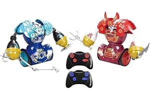 Silverlit Viking et Samurai YCOO Kombat Samouraï Bi Avanza y patea a tu oponente hasta la Muerte-Pack de 2 Robots teledirigidos-Efectos de luz y Sonido-A Partir de 5 años, 88056, Multicolor, Pequeño