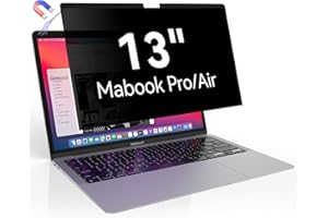 PROTESCREEN Magnetic Privacy Screen for MacBook Pro 13 Inch (2016-2022 M1, M2) and MacBook Air 13 inch (2018-2020 M1), Easy On/Off Removable Laptop Privacy Screen Filter, Anti Glare Blue Light Screen Protector