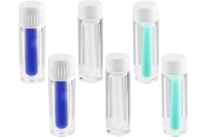 FANXAOLNES Set di 6 Ventose per Lenti a Contatto in Silicone-Aiuta con l'inserimento e la rimozione delle lenti a contatto, Lenti a contatto con lenti morbide e dure,Design Antiscivolo,Colori Blu,Verdi e Chiari