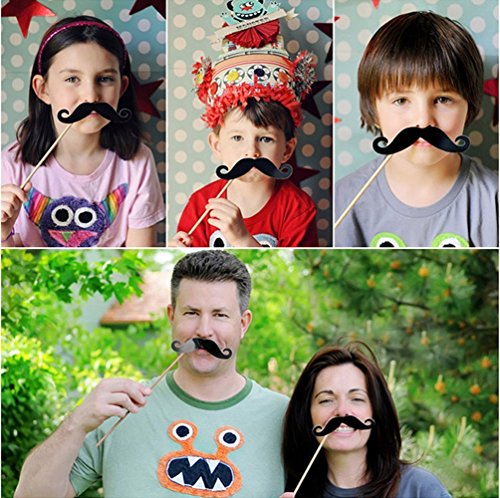 Party Foto Verkleidung Schnurrbart Lippen Brille Krawatte Hüten Photo Booth Props Set - 7