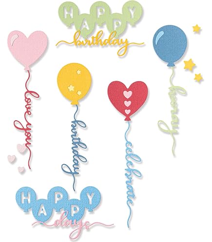Sizzix 664415 Set di Fustelle Thinlits 4 pz Pioggia di Cuori di Ti