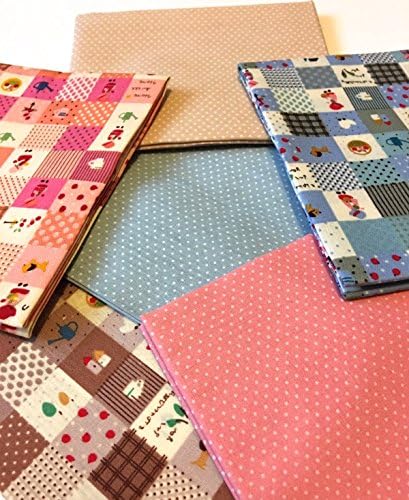 Simply Sew Crafty6 X 100% Cotton Fabric Fat Quarters Bundle (Earth) Pink Blue Green