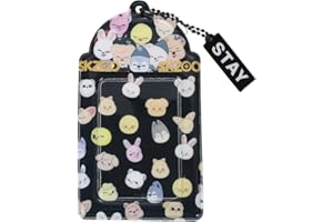 DEFGNOP Stray Kids Fotokartenhalter Schlüsselanhänger, Teiliges Stray Kids Merch für Kpop Fans, süße SKZOO Anhänger (Schwarz)