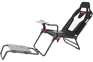 VEVOR Lenkradständer Gamesitz 0°-35° Spielsitz aus Stahlrahmen Rennsimulator für Rennspiele Spielsitz Rennsitz Racing Sitz für Logitech Thrustmaster Fanatec Hori und Mad Catz