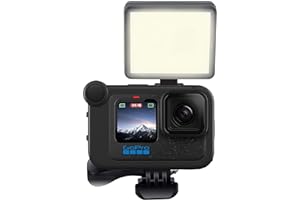 Suptig LED Video Dimmbares weißes natürliches, warmes Kompatibel für Gopro 13, 12,11,10,9,8,7,6,5,4,3,3+, Session,DJI OSMO, AKASO Action Kameras