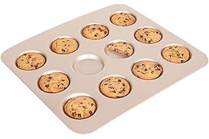 CANDeal Supreach Forme ronde Cookie Biscuits plaque whoopies plaque de cuisson, 12 cavité, antiadhési