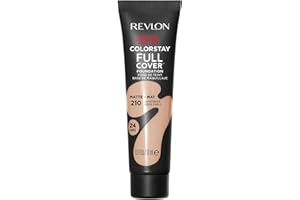 Revlon ColorStay Full Cover - Fond de Teint Couvrant Imperfections - Maquillage Teint - Couvrance optimale et fini mat - Résite à Toutes Épreuves - Effet Seconde Peau - 30ml - N210 Sand Beige