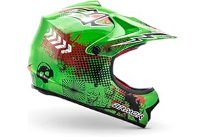 ARMOR HELMETS® AKC-49 „Black“ · Kinder Cross-Helm · Motorrad-Helm MX Cross-Helm MTB BMX Cross-Bike Downhill Off-Road Enduro-Helm Moto-Cross · DOT Schnellverschluss Tasche XS–XL (51-60cm)