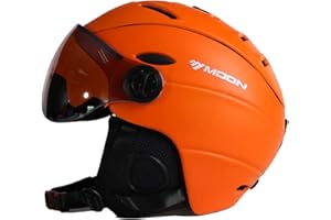 ENZODATE 2-in-1 Visor Ski Snowboard Helmet Detachable Snow Mask Anti-fog Anti-uv Integrated Goggle Shield Low Weight Adults Men Women