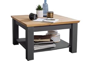 ‎WOODROOM Woodroom Oslo Couchtisch Beistelltisch Wohnzimmertisch, Holz, Grau, regulär