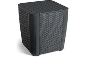 Keter Luzon Stół Ogrodowy, Grafitowy, 39 x 39 x 42.5 cm