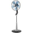 Rowenta Turbo Boost Silence Extreme VU5670 Floor Fan with Remote Control, Diameter 40 cm, Super-Quiet, Black / Silver