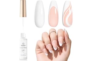 beetles Gel Polish - Swirl Nail Art White Gel Liner 1 pcs 7ml Classic Basic White Colour Paint for Thin French Line Soak off UV DIY Manicure Salon Gift for Women Girls