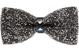 SZZQDZSW Papillon da uomo di lusso con strass luccicanti e brillanti Nero Taglia unica