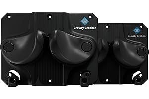 Gravity Grabber Support Mural pour Ski et Snowboard - pour Tout Type de Ski ou Snowboard - Protège Rocker et Extrémités - sans Risques - 2X - Noir