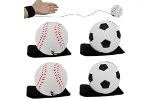 Kvittra Wrist Return Ball, 6cm Rubber Rebound Ball with Strap for Exercise Play