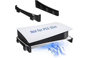 Mcbazel Horizontal Stand for PS5 Disc & Digital Edition Console,Base Stand Holder with Anti-Slip Mads - Black(Not for PS5 Slim/Pro)