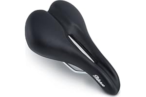 Bikeroo Bequemer Fahrradsitz für Herren – gepolsterter Herren-Fahrradsattel mit weichem Kissen – verbessert den Komfort für Mountainbike, Hybrid- und stationäres Heimtrainer