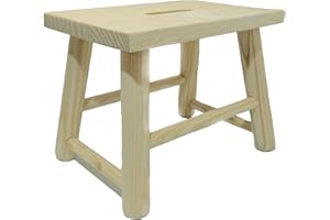 FIND IT, FIND THE BEST PRODUCTS Taburete de Madera pequeño para niños, Taburete portátil para pies pequeño actualizado, Cocina, baño, Dormitorio, Duradero, Ligero (Rectangular)