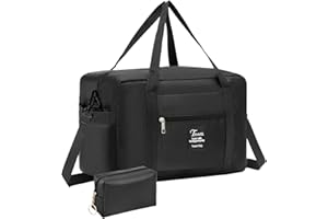 PLAGUFAS for Easyjet Airlines Cabin Bag 45x36x20 Underseat Foldable Travel Duffel Bag Holdall Tote Carry on Luggage Overnight for Women and Men 25L, Hand Luggage Bag(Come with Shoulder Strap)