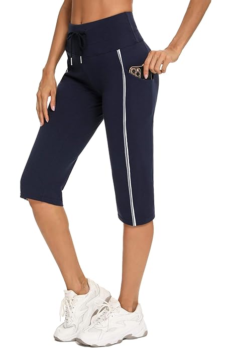 Pantaloni Pinocchietto Estate Pantaloni Capri Donna In Cotone 3/4