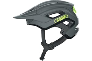 Abus Casco da MTB CliffHanger - casco da bici per percorsi impegnativi - con ampie aperture di ventilazione e fibbie TriVider - per uomo e donna - verde / rosa, taglia S
