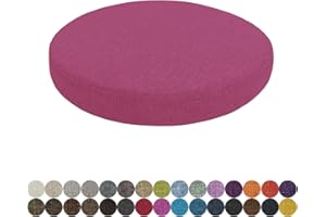 Lsjoaw Cojin Redondo Silla 30 X 30 X 3CM(1 Pieces) Cojin Taburete Redondo Cojín de Asiento para Silla Almohadillas Redondas para Comedor Interiores y Exteriores Cocina oficinas jardín,Rosa Morado