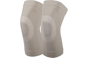 YELOUMISS Genouillère Sport Genouillère Rotulienne et Ligamentaire Genouillère Arthrose Genou Compression Respirant Pour Récupération Après une Blessure, Sport, Course à Pied, Unisexe 2 pièces (XL, gris)