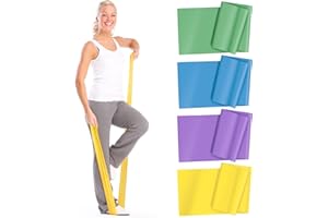 hanmir Theraband,TerraBand,skinfreundliche Elastische Fitnessbänder,1.5M Gymnastikband,Widerstandsbänder für Muskelaufbau, Yoga, Crossfit, Rehabilitation Pilates für Männer Frauen(3 Stück)