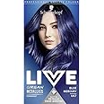 Schwarzkopf LIVE Urban Metallics Vibrant, Long Lasting, Permanent Blue Hair Dye, Infused with Coconut Oil for Shiny Hair - Blue Mercury U67