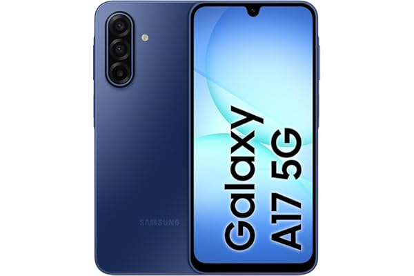 Samsung Galaxy A17 5G 256GB - Teléfono Móvil con IA, Marco Fino 7,5mm, Pantalla Grande, Cámara 50MP, 4GB RAM, Batería 5000mAh, Azul, Garantía del Fabricante 3 Años + 1 Año Extra