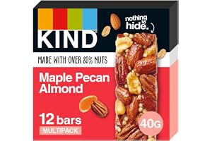 KIND Bars, Gluten Free Snack Bars, Maple Pecan Almond, High Fibre, Healthy Snack, No Artificial Colours, Flavours or Preserva