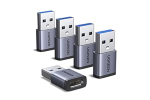UGREEN USB C Adapter (5 Stück), 10Gbps USB C Buchse zu A Stecker Aluminium Adapter Kompatibel Mit iPhone 17/16/15 Serie, iPad, Galaxy S/Note Serie, Laptops, Carplay usw