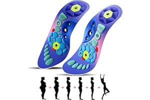 IHUINIYA Orthopedic Acupressure Insoles – Reflexology Massage Insoles for Pain Relief, Comfortable Foot Support for Men and Women (New Blue, S(Men 4-7/Women 5-8))
