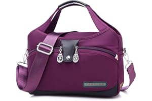 Travistar Umhängetasche Damen - Wasserdicht Nylon Crossbody Bag Damen Arbeitstasche Multi-Tasche, Kleine Handtasche Damen Reisetasche Shopping für Frauen mit Griffen Messenger-Bag