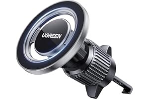 UGREEN Uchwyt samochodowy na telefon komórkowy, uchwyt samochodowy MagSafe obracany o 360° kompatybilny z iPhone 16 15 14 13 12 Pro Max Plus Mini, etui MagSafe, szary