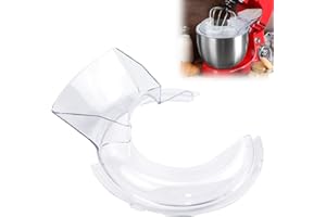 URHELP 4.5-5QT Kitchen aid Spritzschutz, Mit Einfüllschütte, Klarer Spritzschutz, Kitchen aid Zubehör, Spritzschutz Geeignet für Kitchen Aid Teil-Standmixer, Fleischwolf, Eierschläger
