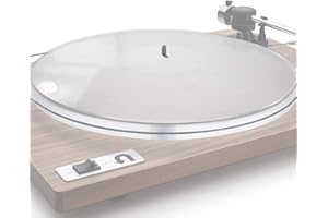 LAZMIN112 Tappetino per Giradischi, Piatto per Giradischi in Acrilico, Tappetino per Giradischi Antistatico con Riduzione del Rumore, Adatto per Giradischi da 12 Pollici (Trasparente)