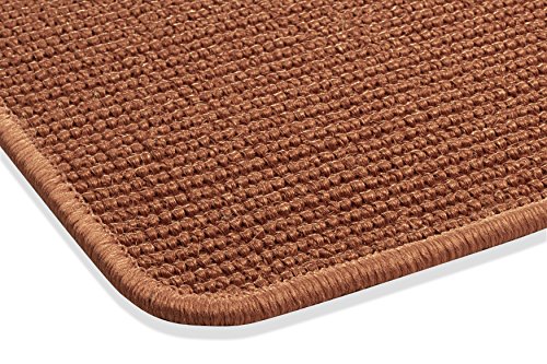 Preisvergleich Produktbild Sisal Teppich Kettelteppich Naturfaser Läufer Flachgewebe terra rot braun, verschiedene Größen, Variante: 60 x 100 cm